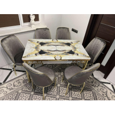 Обідній комплект. Розсувний стіл І 6 Стільців Туреччина