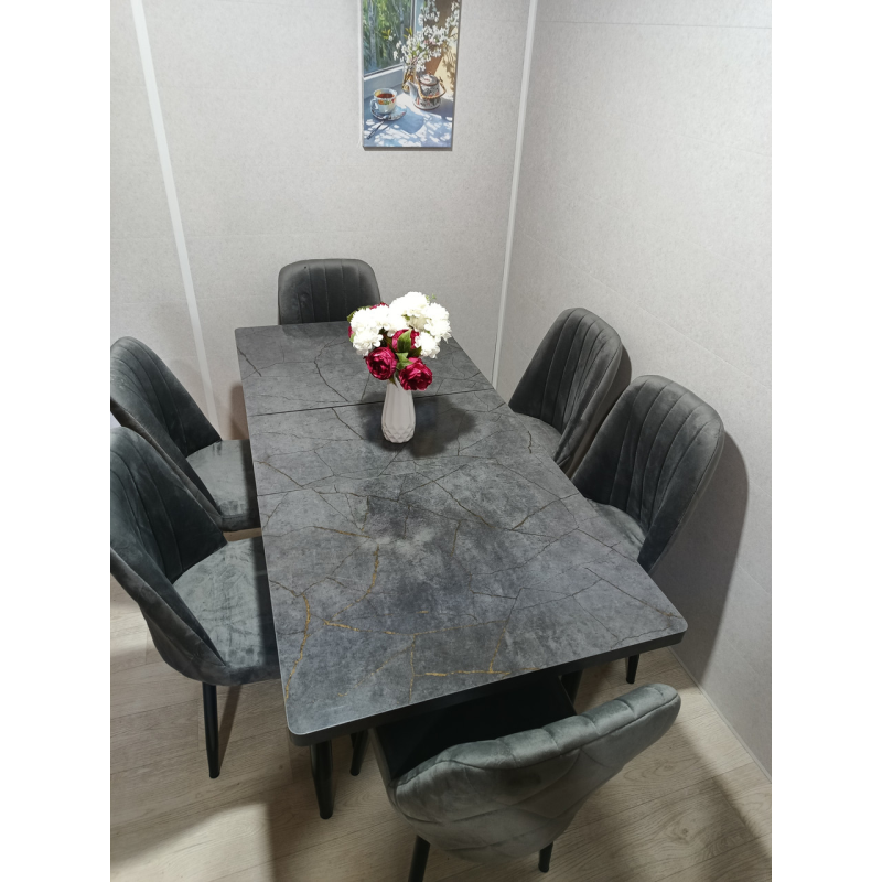 Обідній комплект. Розсувний стіл І 6 Стільців Туреччина