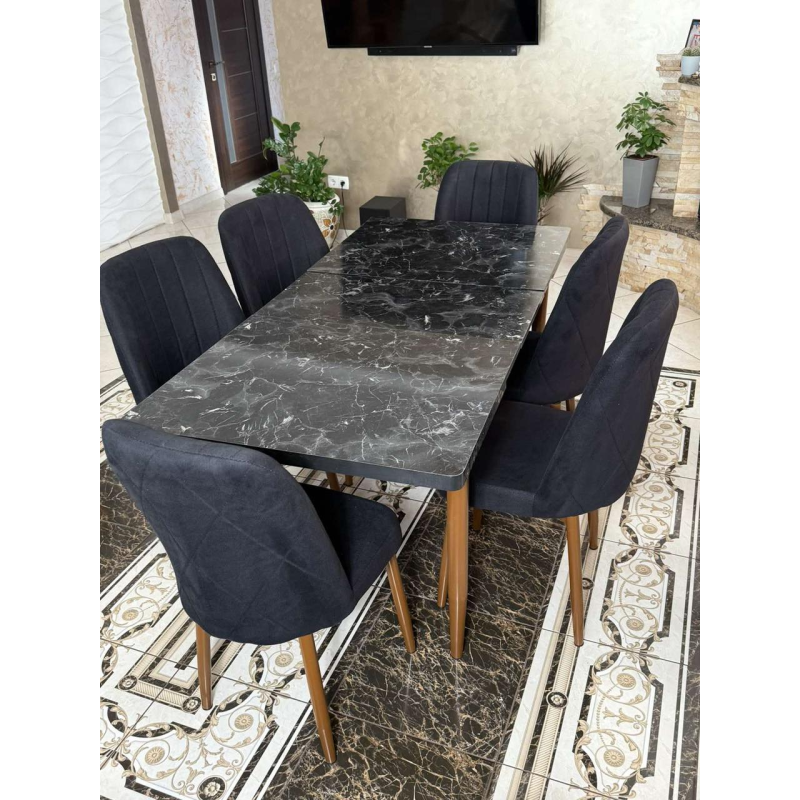 Обідній комплект. Розсувний стіл І 6 Стільців Туреччина