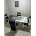 Стіл із 4 стільцями! Комплект меблів для кухні. Туреччина. Гартоване скло.