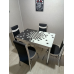 Стіл із 4 стільцями! Комплект меблів для кухні. Туреччина. Гартоване скло.
