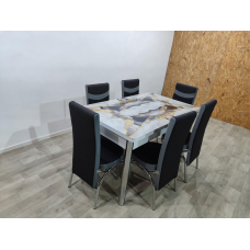 Стіл обідній для кухні та 6 стільців Туреччина