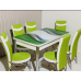 Комплект обідній розкладний стіл зі скла та 6 стільців Туреччина