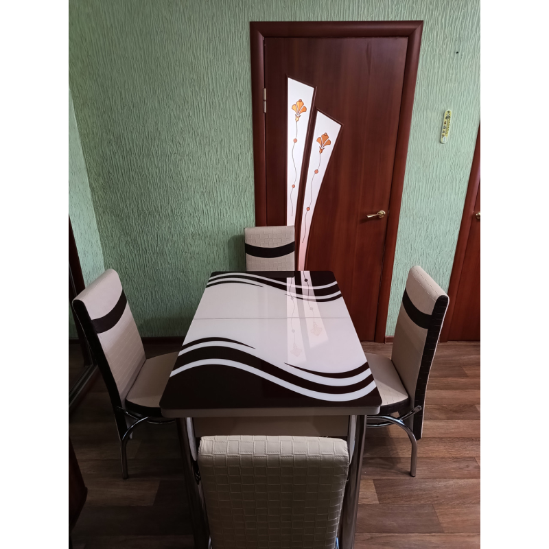 Кухонний Скляний Розсувний стіл 110*70 см (140 см)Туреччина Кухонний Скляний Розсувний стіл 110*70 см (140 см)Туреччина