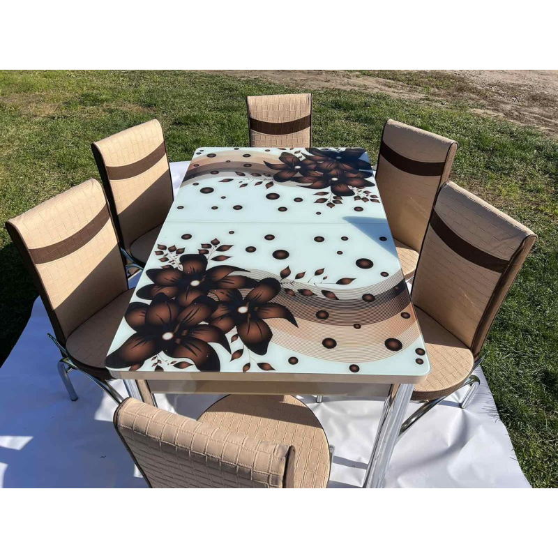 Акція ! Обідній комплект Розкладний стіл та 4 стільця Туреччина