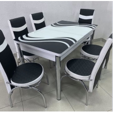 Акція!  Обідній комплект Розкладний стіл і 4 стільці Туреччина. Розмір столу 110*70